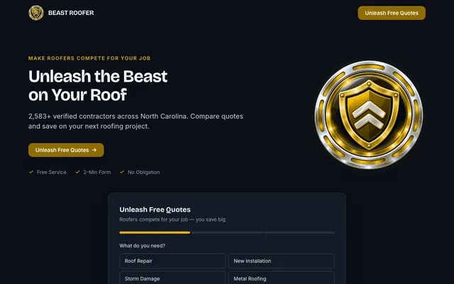 beastroofer.com homepage