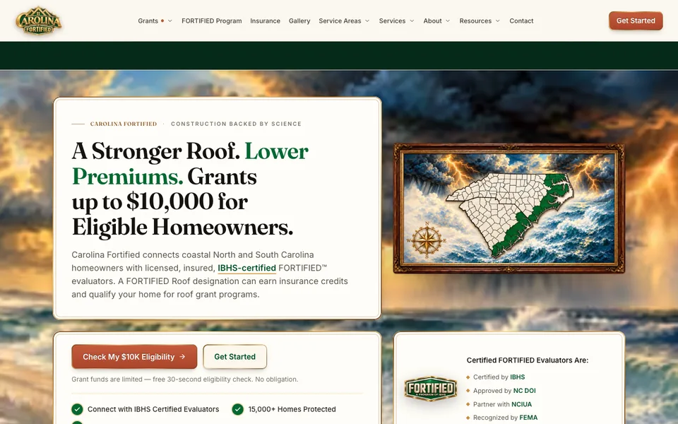 Carolina Fortified homepage